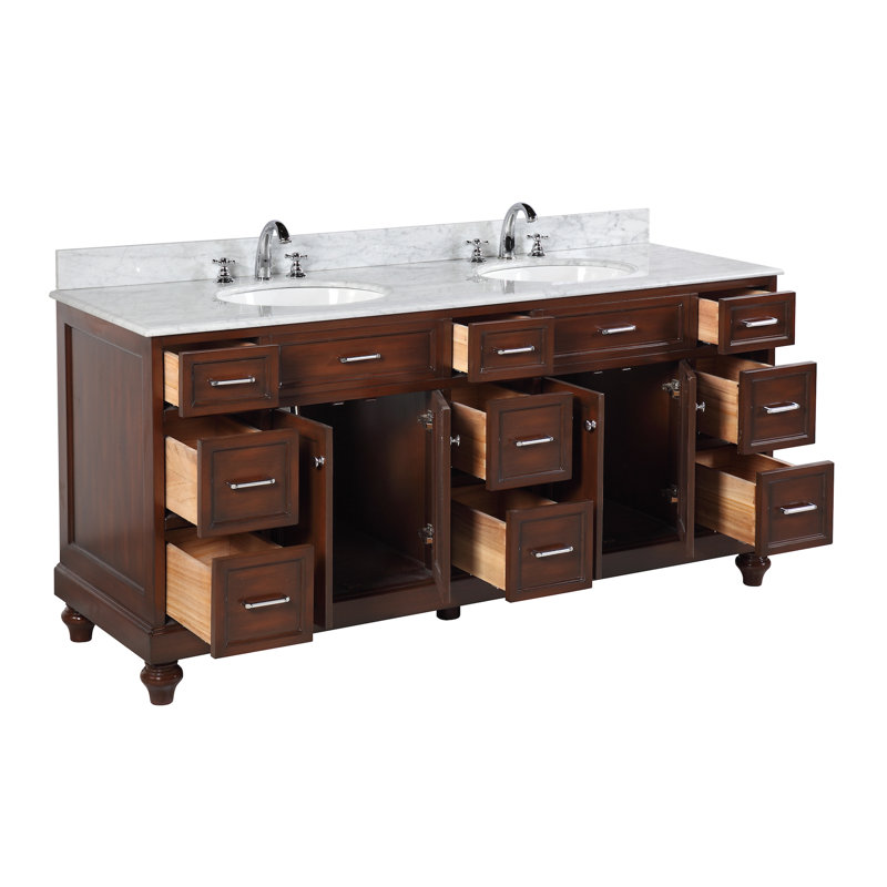 KBC Amelia 72" Double Bathroom Vanity Set & Reviews Wayfair